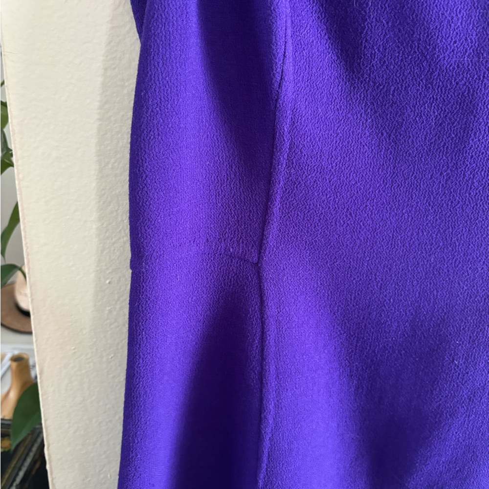 Oscar de la Renta Purple Midi Dress